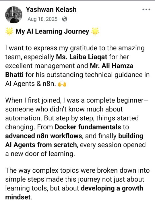 Yashwan testimonial 1